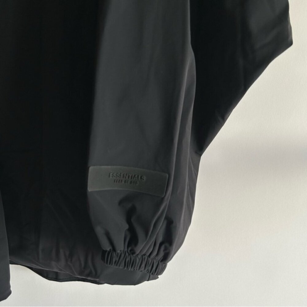 Fear of God Essentials Oversize Stretch Nylon Zip Jacket Black S - Picture 9 of 9
